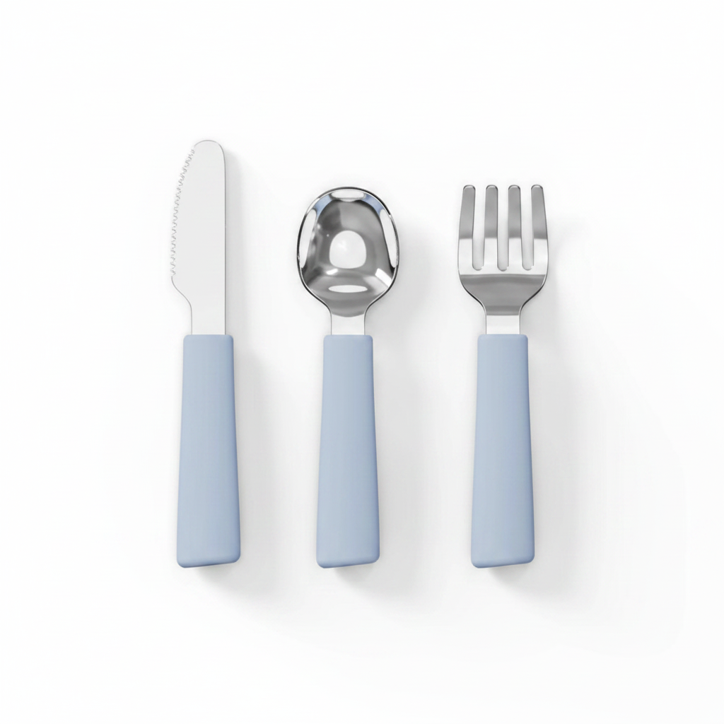 Kids Cutlery Set | Ergonomic Stainless Steel Fork, Spoon & Knife Set