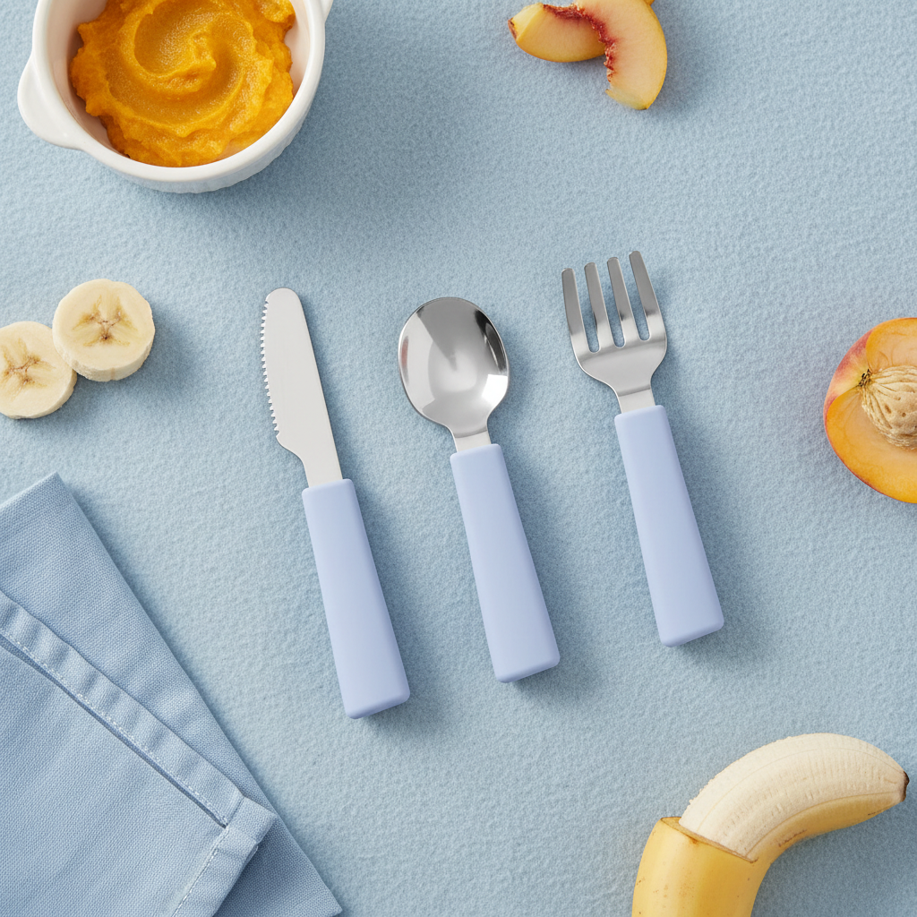 Kids Cutlery Set | Ergonomic Stainless Steel Fork, Spoon & Knife Set
