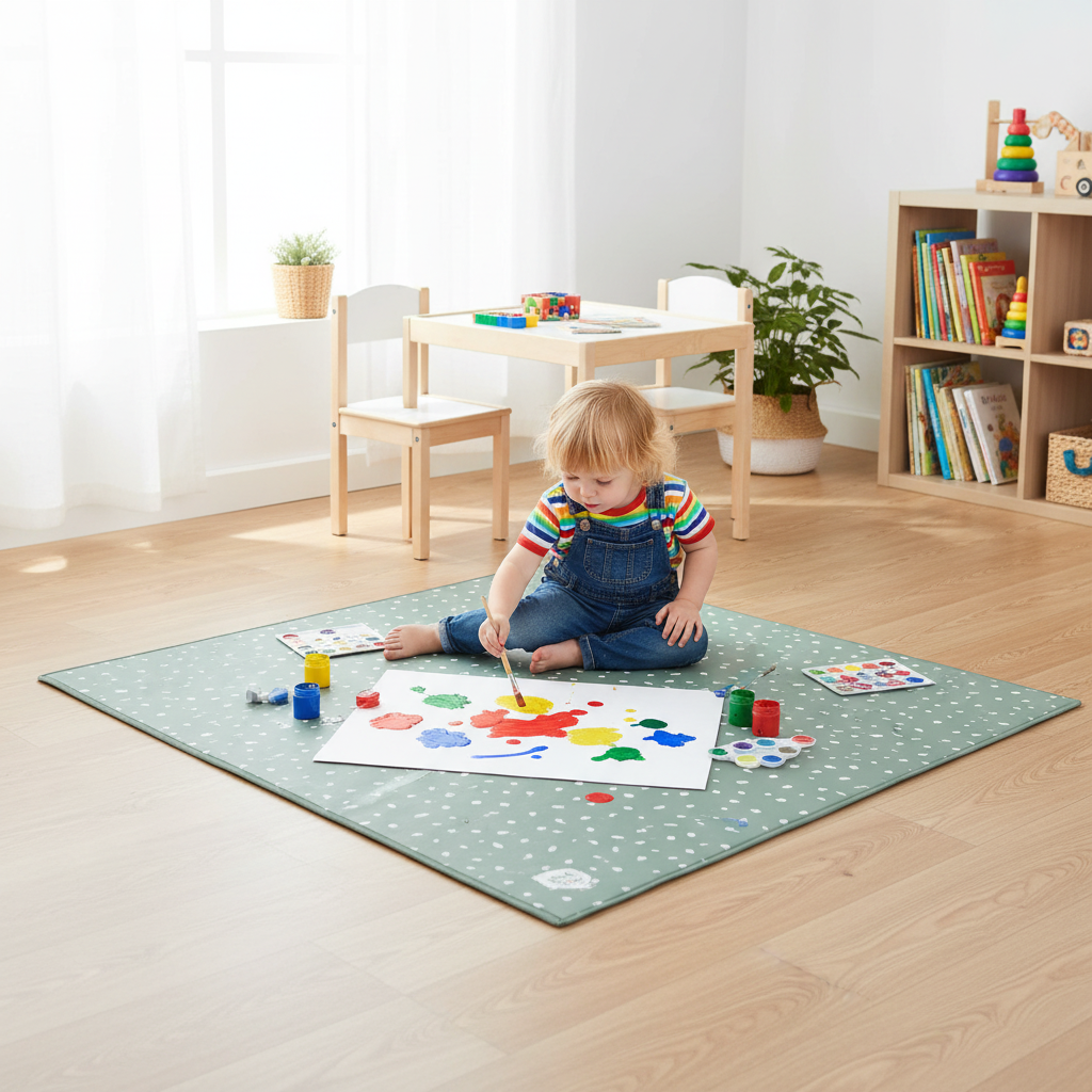 Waterproof Messy Mat | Non-Slip Baby Feeding, Play & Craft Mat