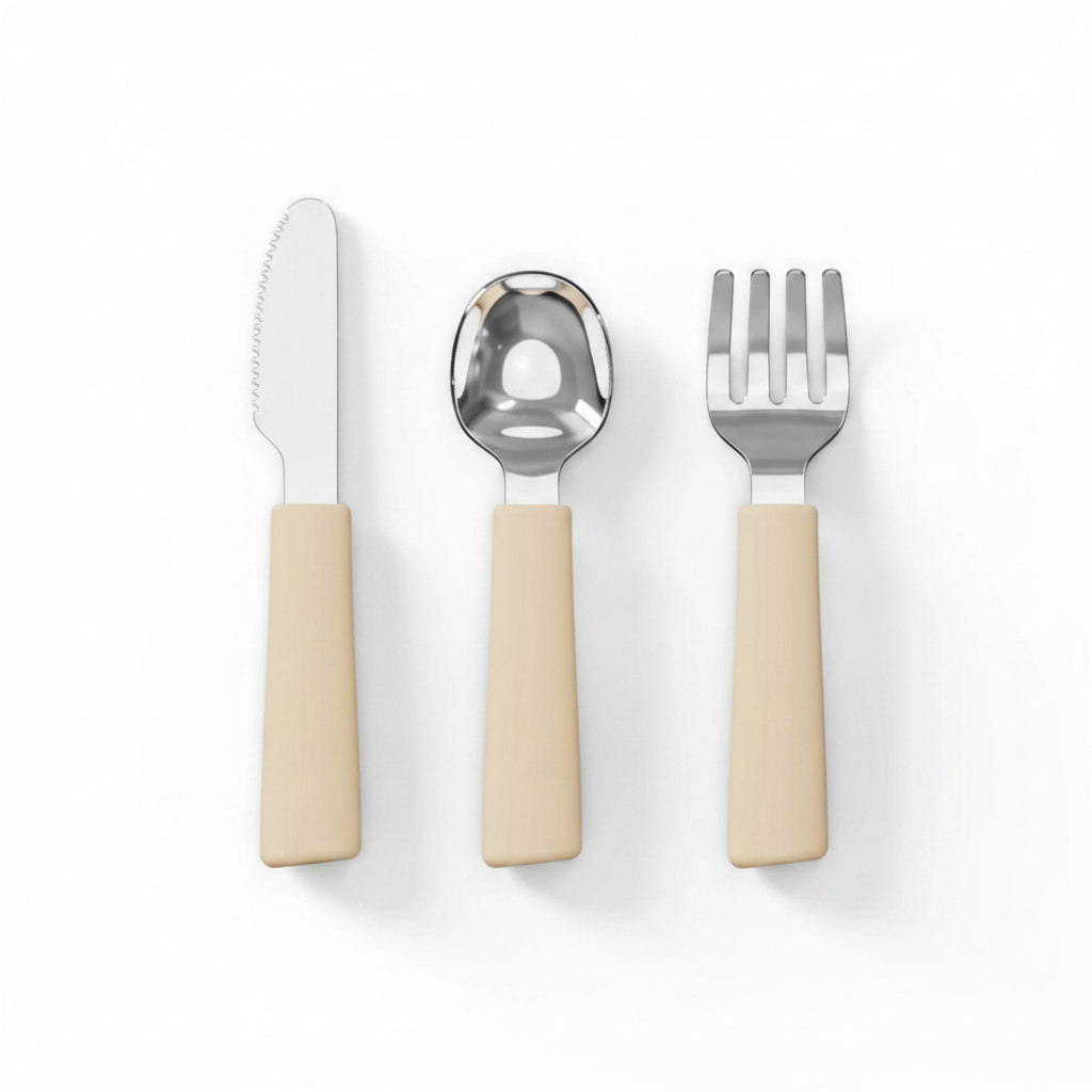 Kids Cutlery Set | Ergonomic Stainless Steel Fork, Spoon & Knife Set
