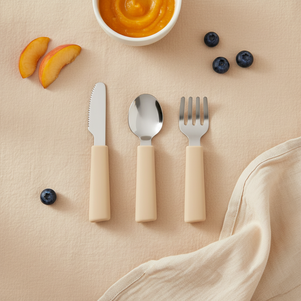 Kids Cutlery Set | Ergonomic Stainless Steel Fork, Spoon & Knife Set
