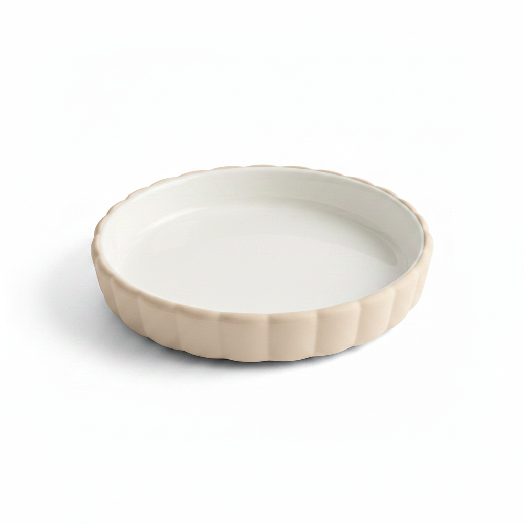 Beige Plate White BG