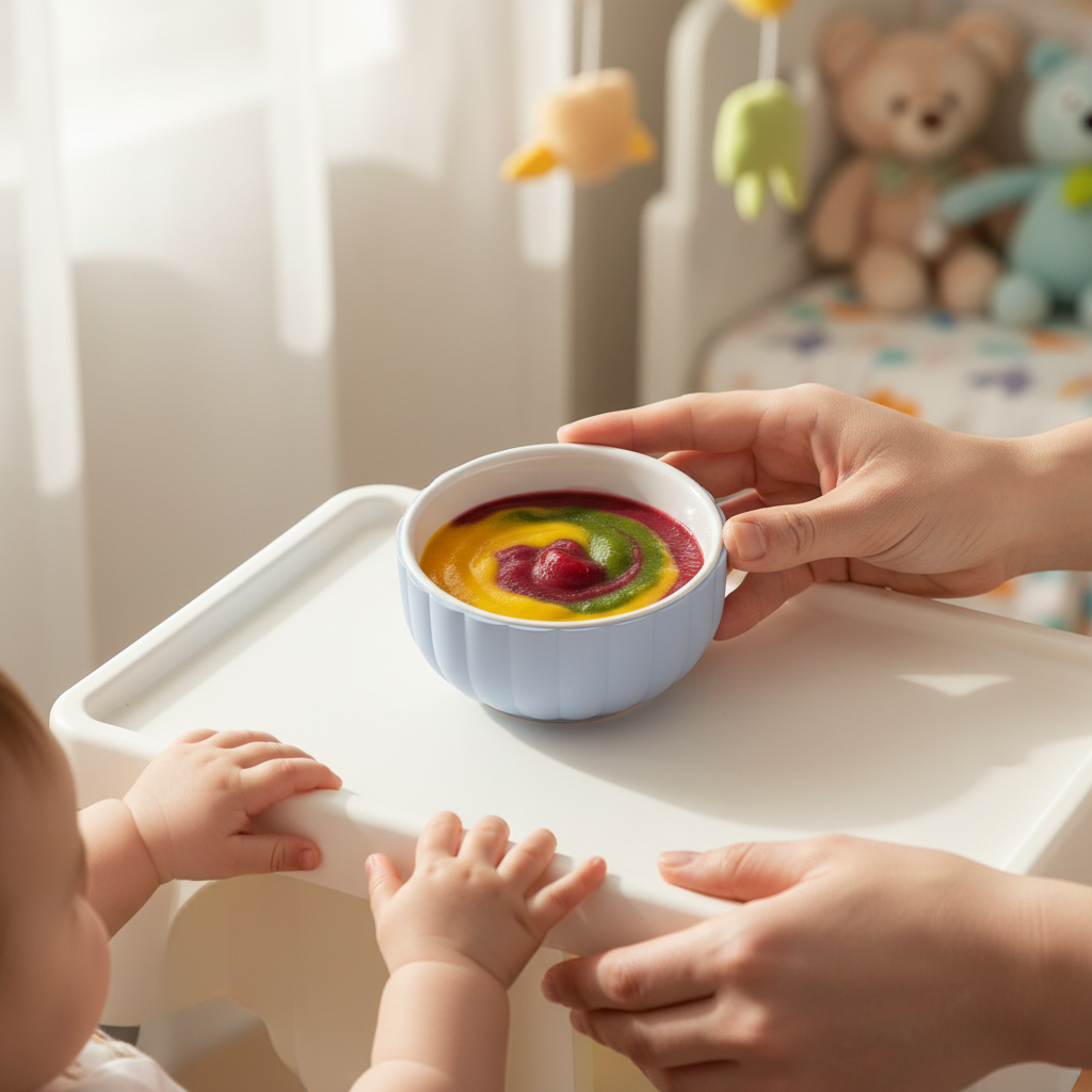Blue Bowl In Use