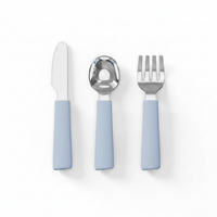 Kids Cutlery Set | Ergonomic Stainless Steel Fork, Spoon & Knife Set