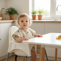 Soft Sleeve Waterproof Baby/Toddler Bibs | Full Coverage Feeding Smock 6–36 Months