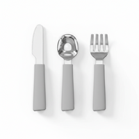 Kids Cutlery Set | Ergonomic Stainless Steel Fork, Spoon & Knife Set