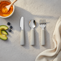 Kids Cutlery Set | Ergonomic Stainless Steel Fork, Spoon & Knife Set