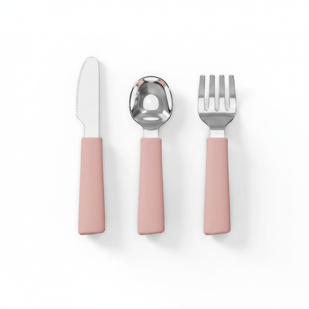 Kids Cutlery Set | Ergonomic Stainless Steel Fork, Spoon & Knife Set