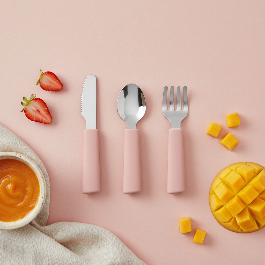 Kids Cutlery Set | Ergonomic Stainless Steel Fork, Spoon & Knife Set